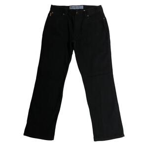 Women's EDDIE BAUER 12 P Black Straight Leg Jeans Authentic Denim 12P Cotton
